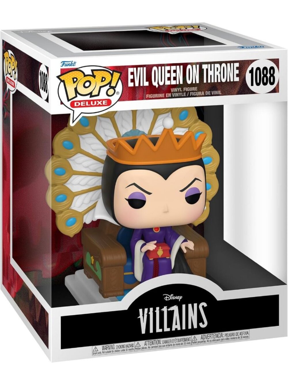 Deluxe Evil Queen Funko Pop! Figure - Villains Collection, Throne Display Piece